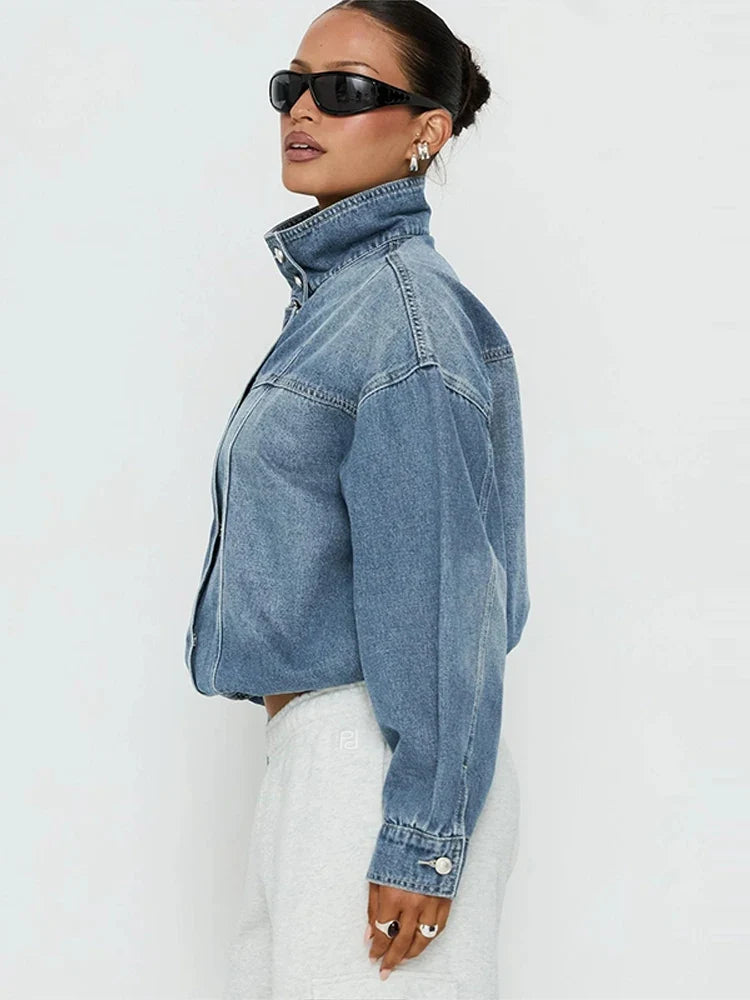 Haven Beck Women's Odette Cropped Denim Jacket