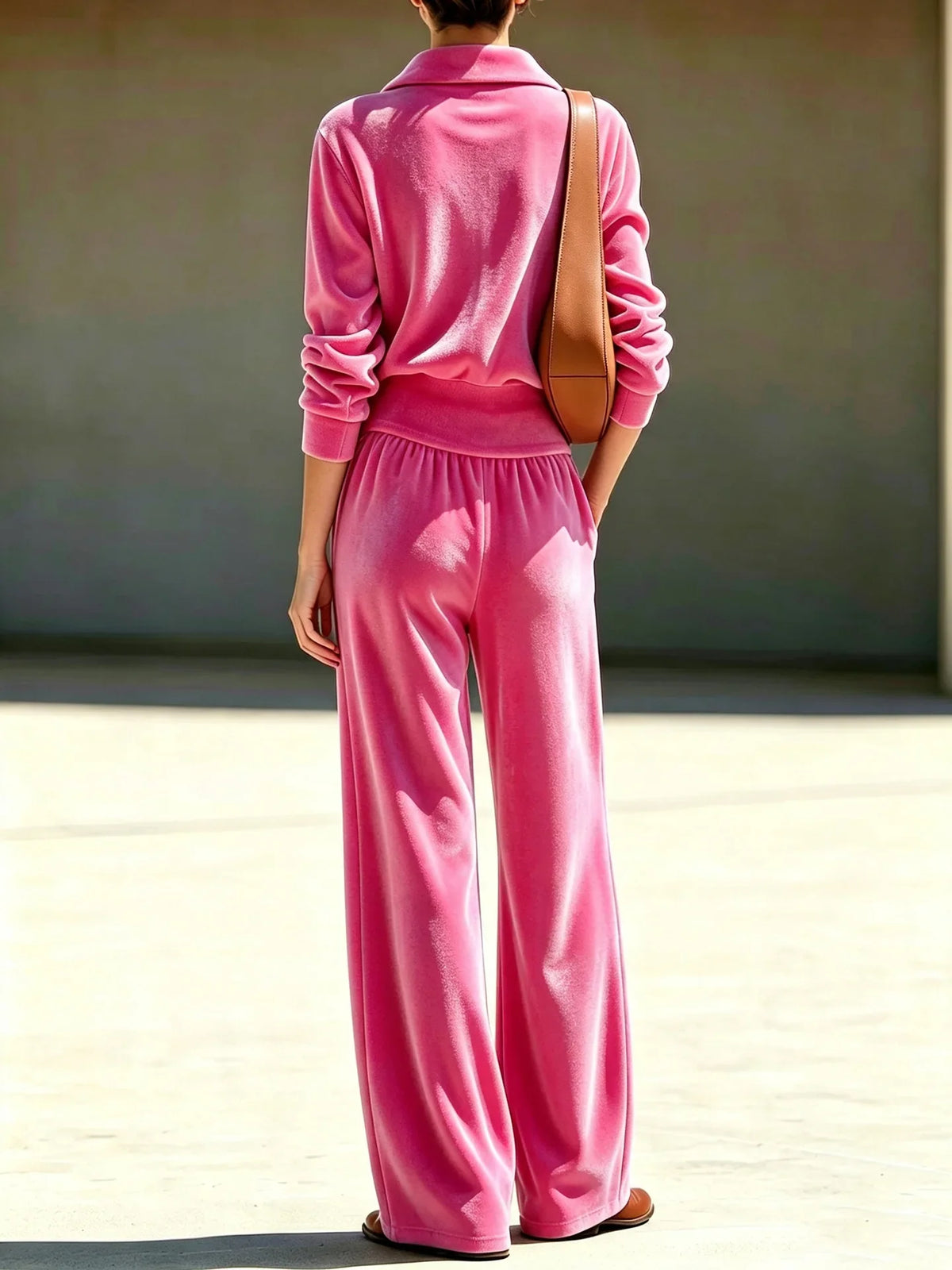 Women's Marisol Velvet Half Zip Tracksuit