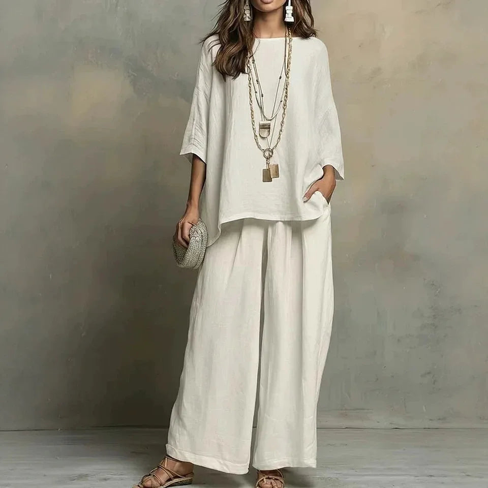 Haven Beck Juliana Breathable Linen Blend Pant Set