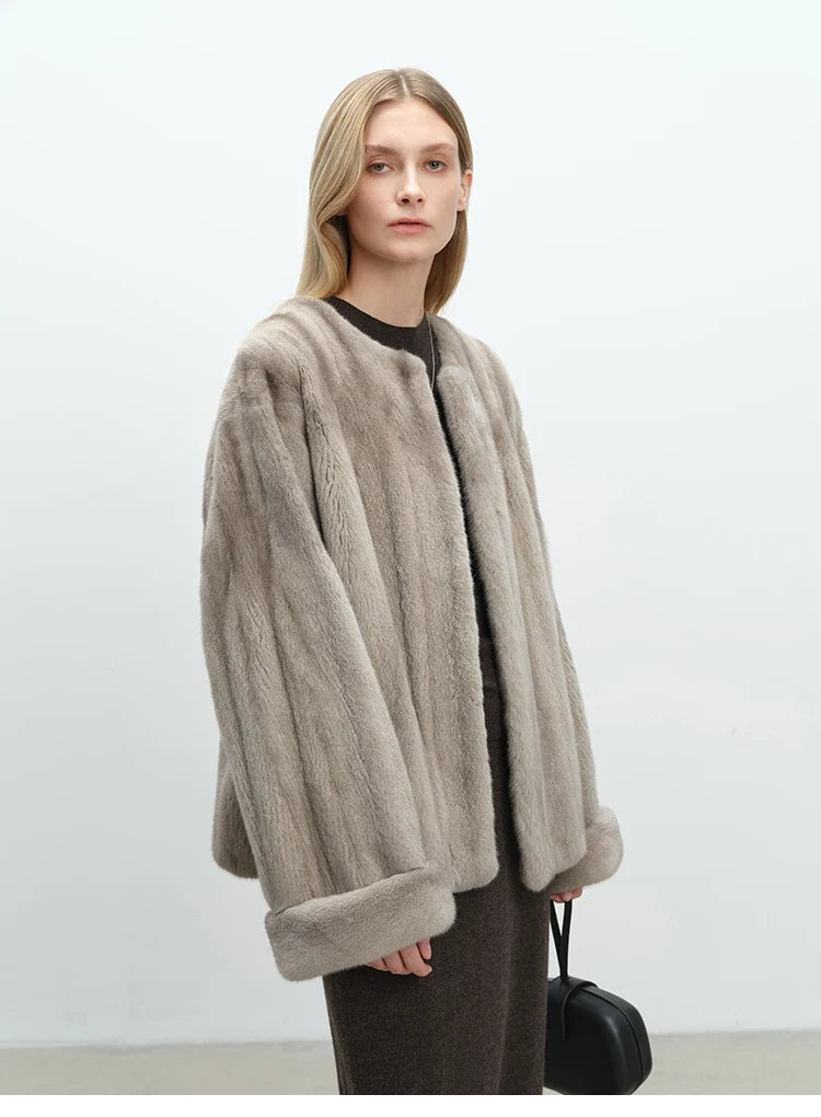 Haven Beck Women's Amaya Faux Fur Plush Short Jacket