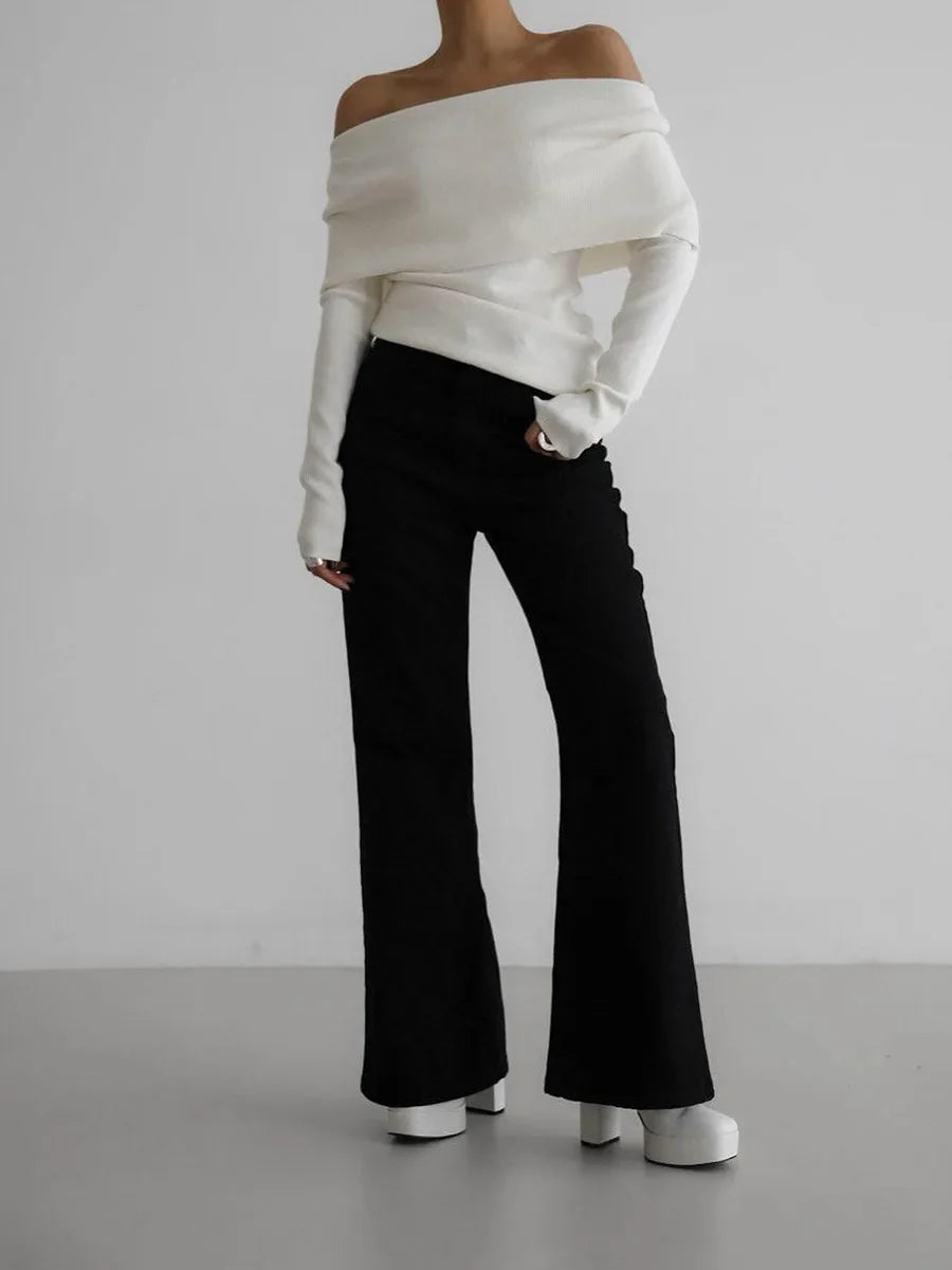 Haven Beck Women's Eliza Foldover Neck Sweater