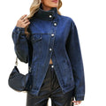 Women's Nadine Stand Collar Denim Jacket