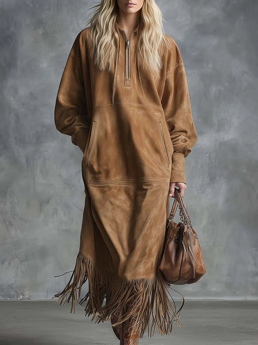 Women's Sierra Faux Suede Fringe Dress