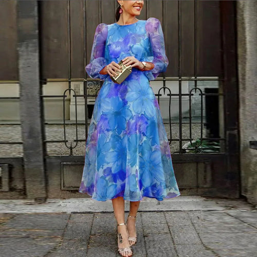 Blair Women's Formal Floral Midi Wedding Guest Dress