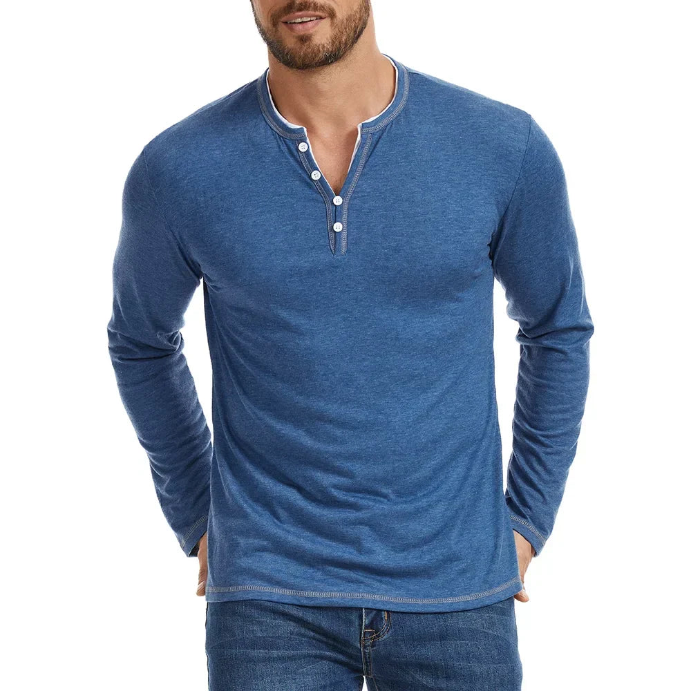 Haven Beck Men's Marcello Henley Long Sleeve Shirt