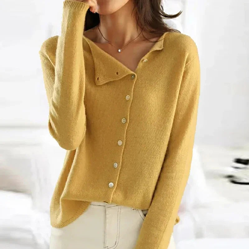 Haven Beck Women's Anya Asymmetric Button Cardigan