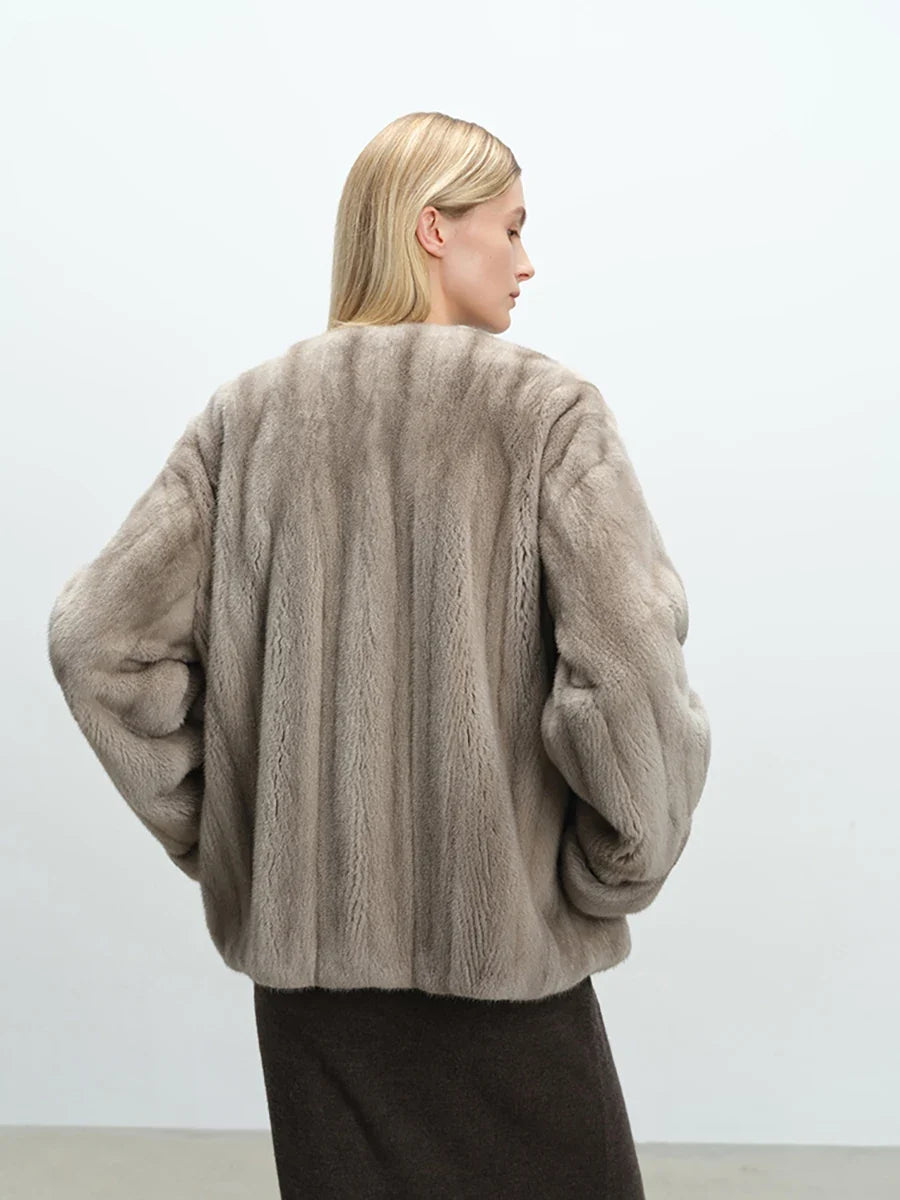 Haven Beck Women's Amaya Faux Fur Plush Short Jacket