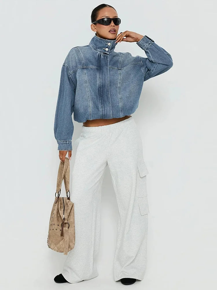 Haven Beck Women's Odette Cropped Denim Jacket