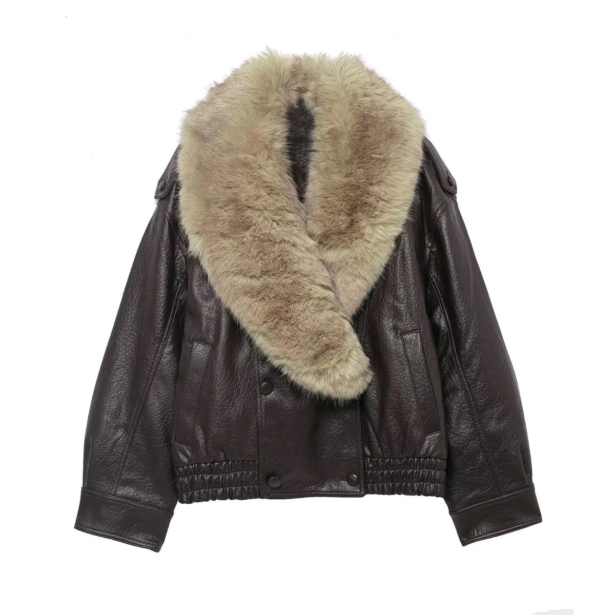 Haven Beck Women's Soerana Faux Leather Winter Jacket