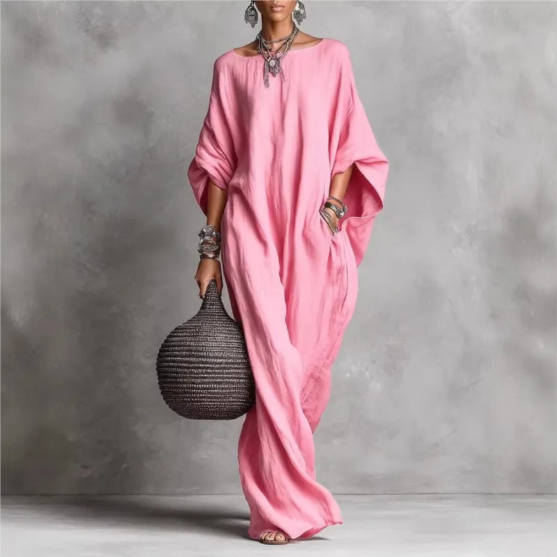 Haven Beck Ellis Long Sleeve Maxi Dress Relaxed Fit
