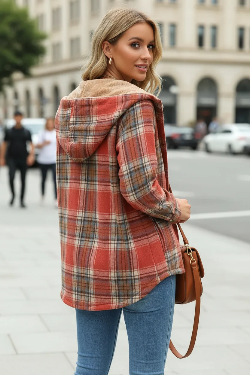 Haven Beck Women's Agathe Checked Hooded Jacket
