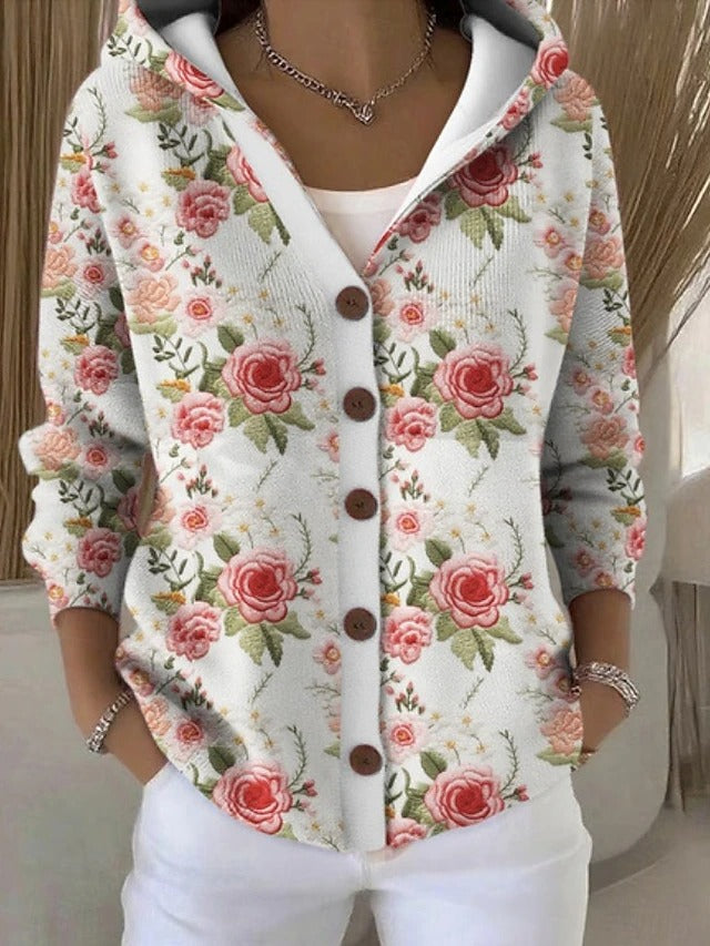 Harper & Wells Jenna Women's Button Hooded Cardigan Sweater