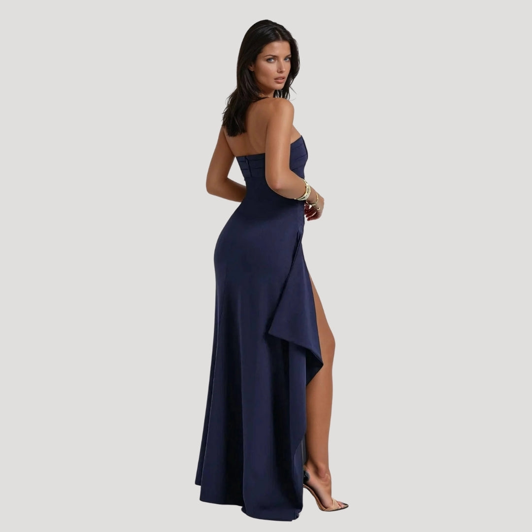 The Hills Nashville Emma Women's Strapless Maxi Dress High Slit