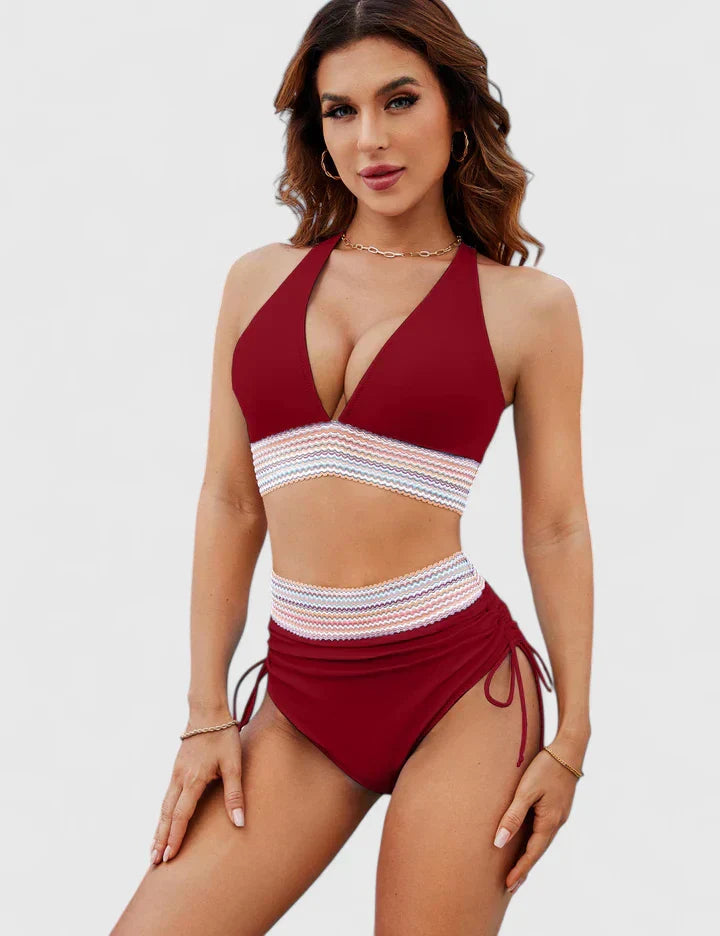 Jayzelliah Elegant High-Waisted Bikini Set with Tummy Control