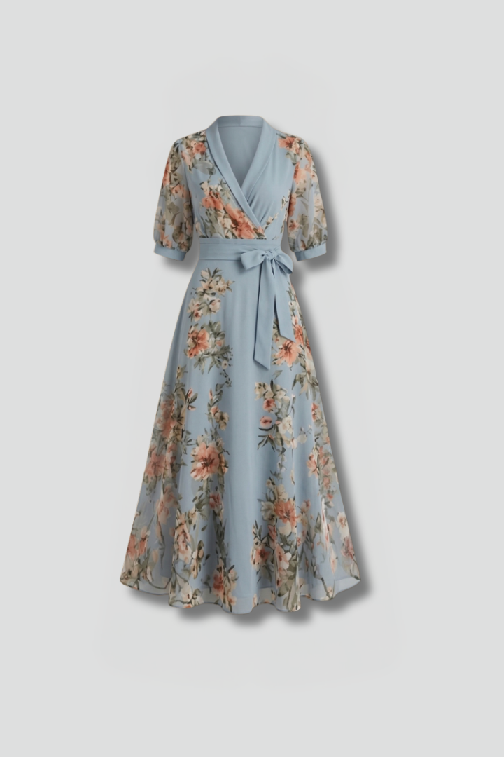 Women's Lydia Floral V-Neck Midi Dress
