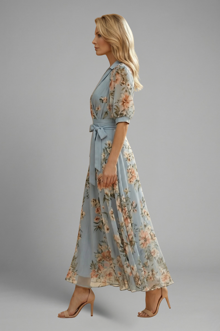 Women's Lydia Floral V-Neck Midi Dress