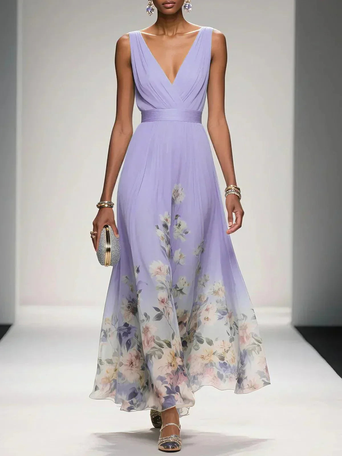 The Hills Nashville Isabella Women's Floral Print Wedding Guest Dress