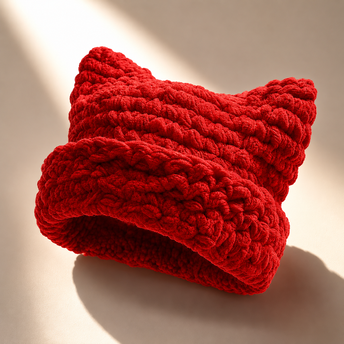 Haven Beck Unisex Cleo Cat-Ear Beanie Knit Chunky