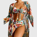 Abigail Women's Tropical Print Two-Piece Bikini Swimsuit Set