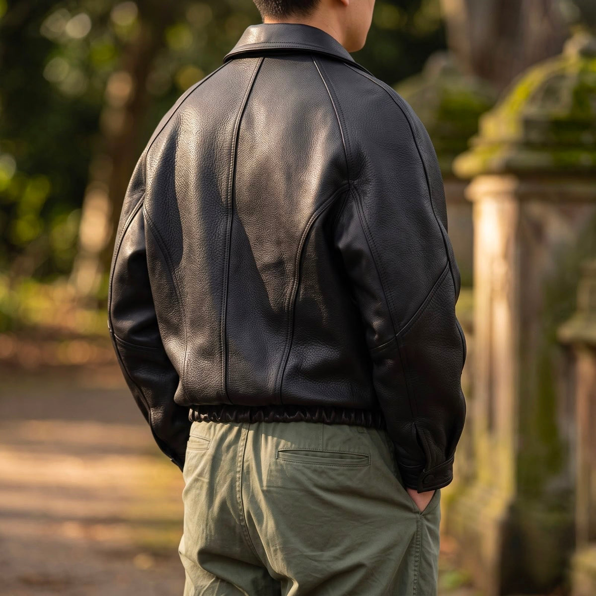 Men's Marco Leather Bomber Jacket