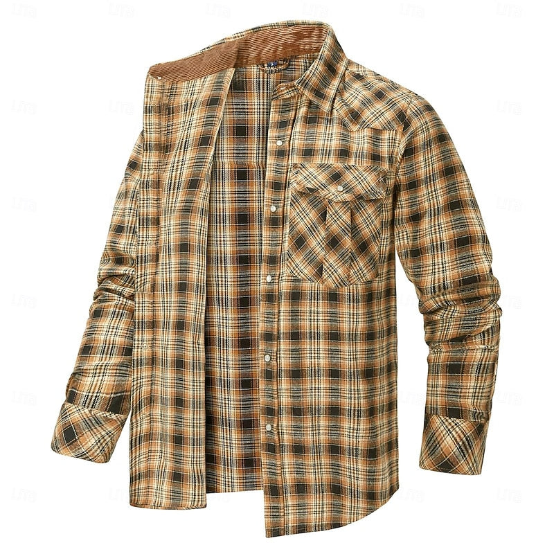 Harper & Wells Men's Rory Rugged Plaid Overshirt