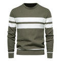 Men's Striped Crew Neck Knit Sweater