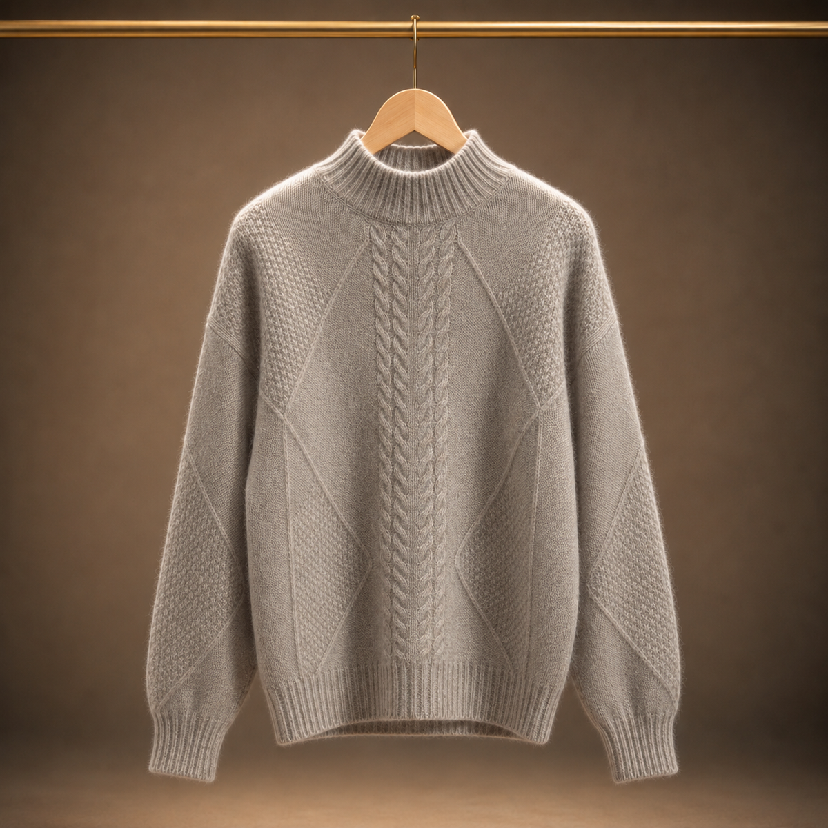 Unisex Anabelle Mock Neck Sweater Knit