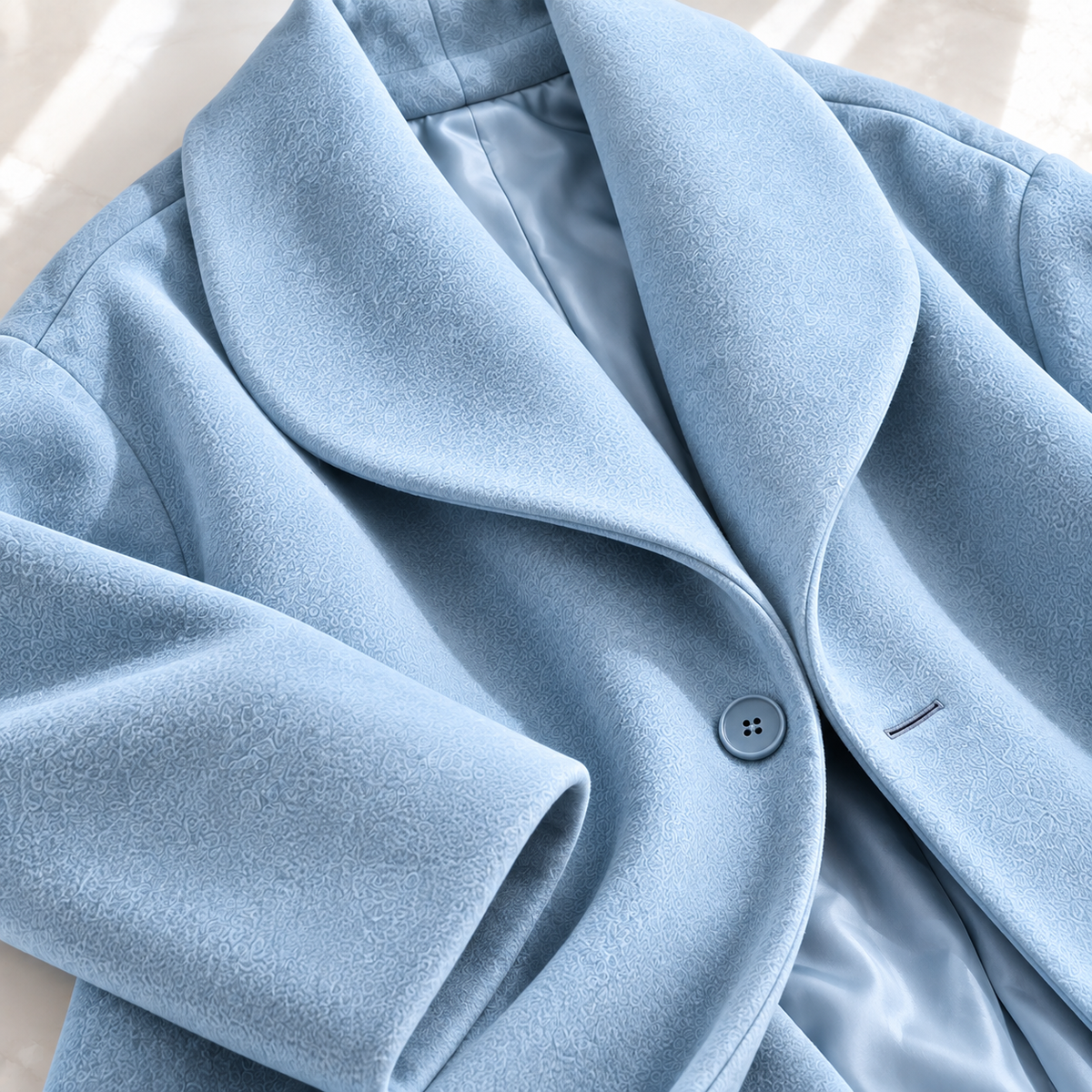 Unisex Helena Swing Coat Shawl Collar