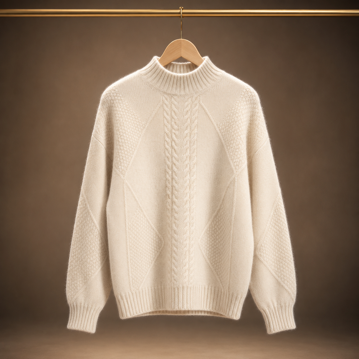 Unisex Anabelle Mock Neck Sweater Knit
