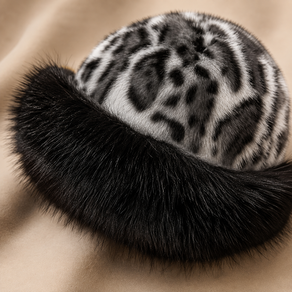 Unisex Cleo Leopard Fur Hat