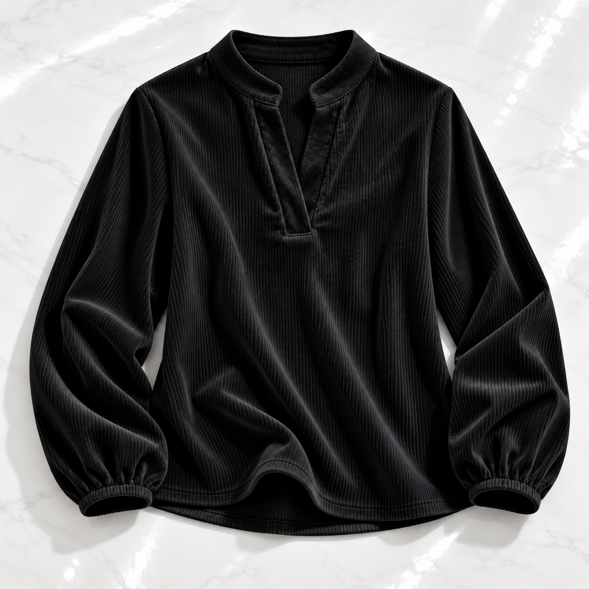 Unisex Margot Notch Neckline Blouse Corduroy