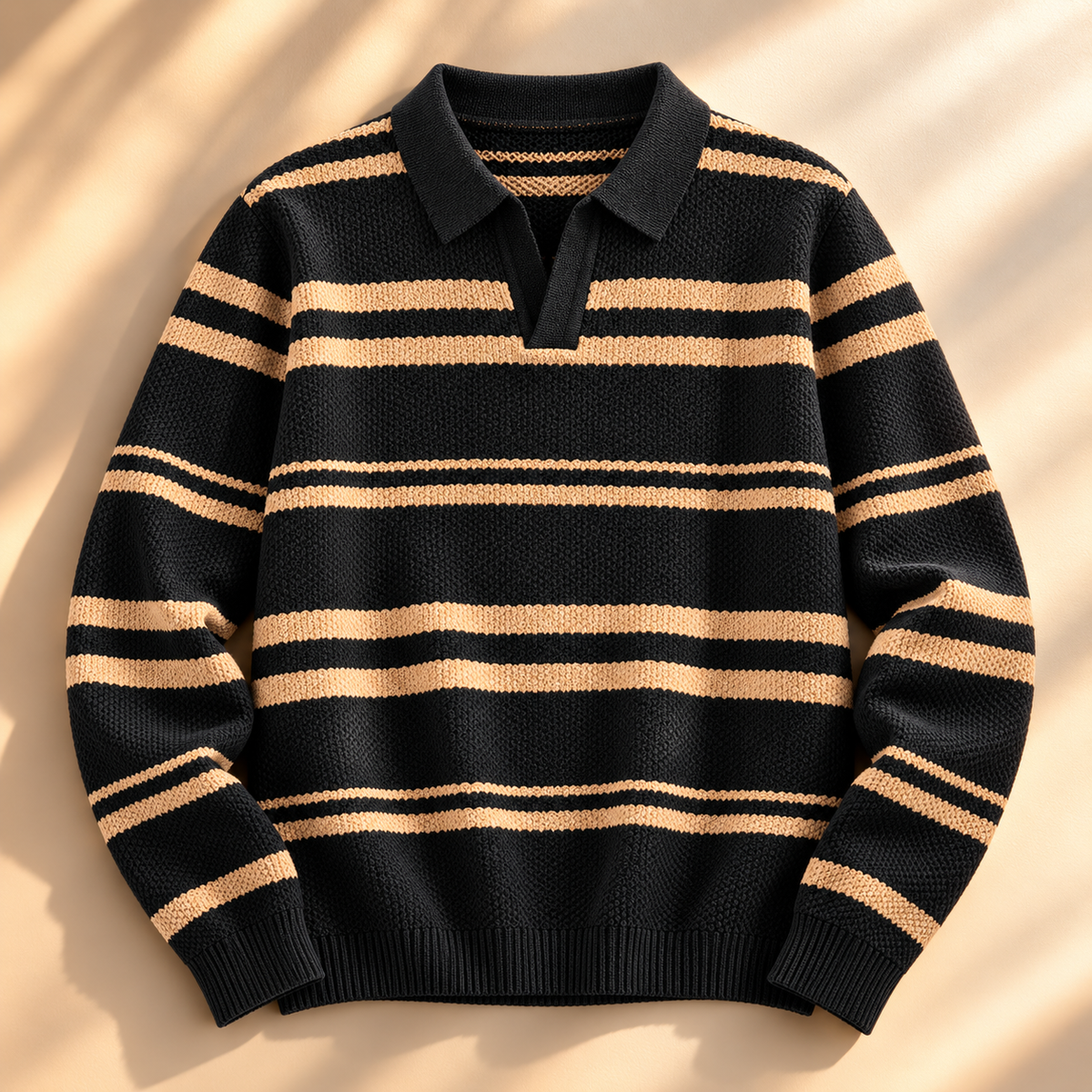 Unisex Jacob Striped Knit Polo