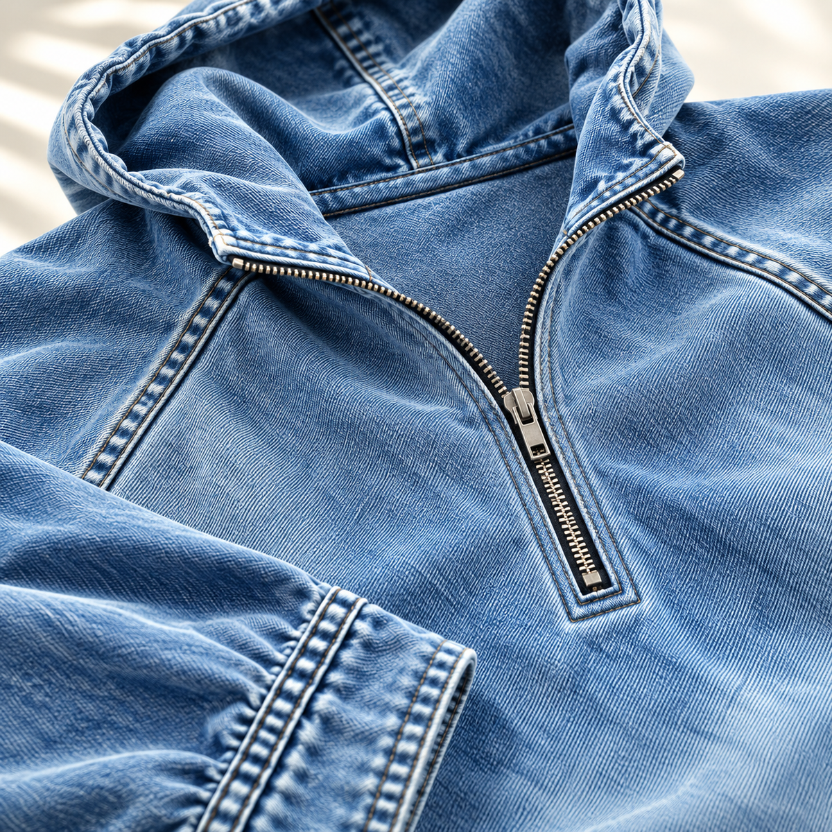 Men's Jacob Washed Zip Hoodie Kangaroo Pocket