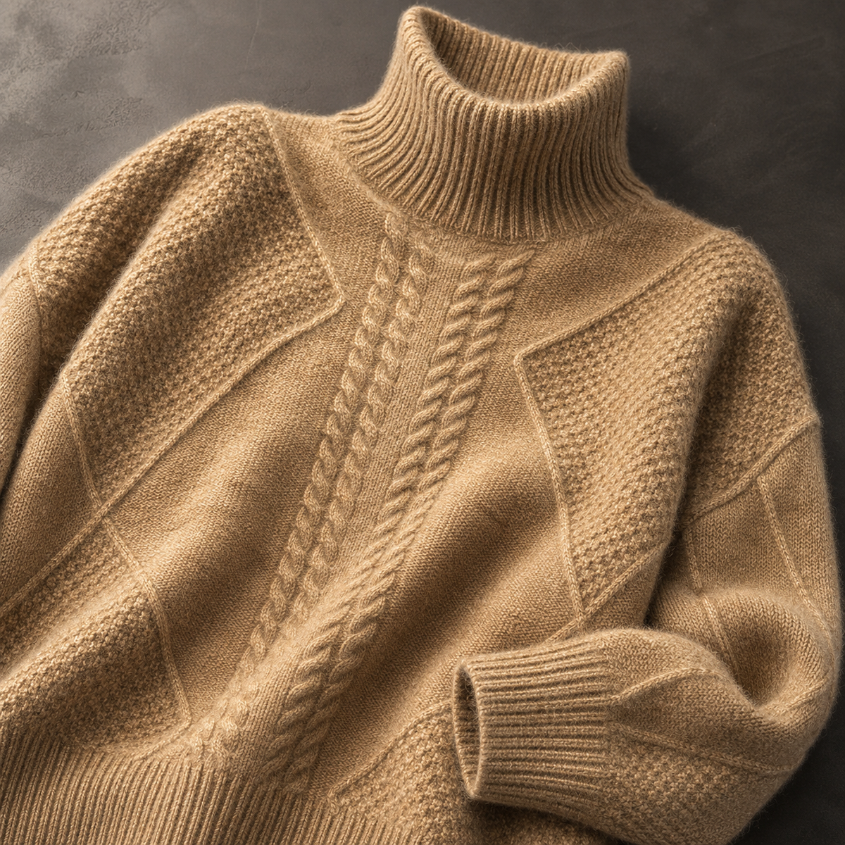Unisex Anabelle Mock Neck Sweater Knit