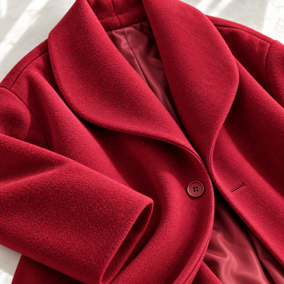 Unisex Helena Swing Coat Shawl Collar