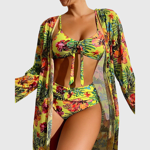 Abigail Women's Tropical Print Two-Piece Bikini Swimsuit Set
