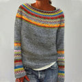Women's Nordic Boat Neck Relaxed Sweater