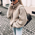 Kimberly Benn Celine Chunky Knit Turtleneck Sweater Oversized Women's