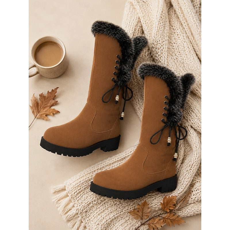 Harper & Wells Women's Adriana Fur-Trimmed Knee Boots