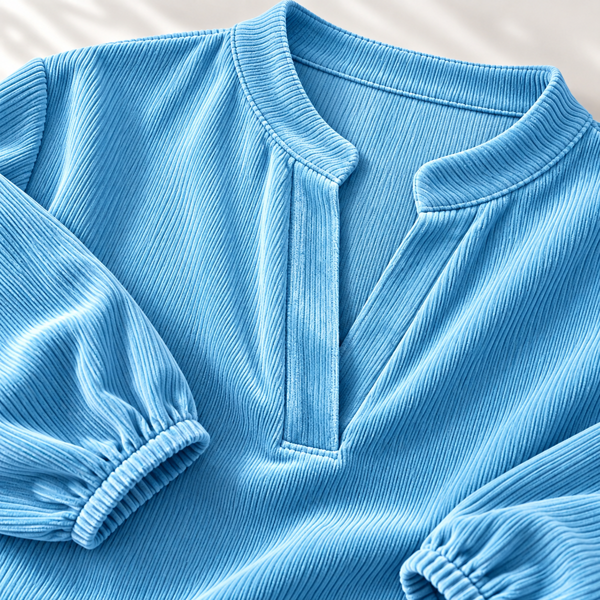 Unisex Margot Notch Neckline Blouse Corduroy