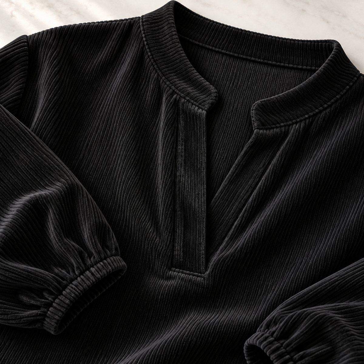 Unisex Margot Notch Neckline Blouse Corduroy