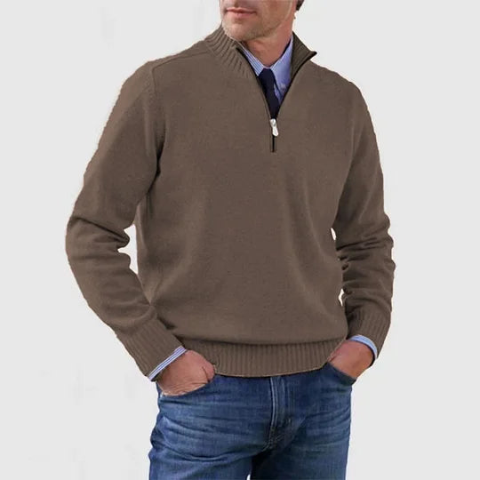 Clarkson New York Phalen Men's Classic Half Zip Sweater