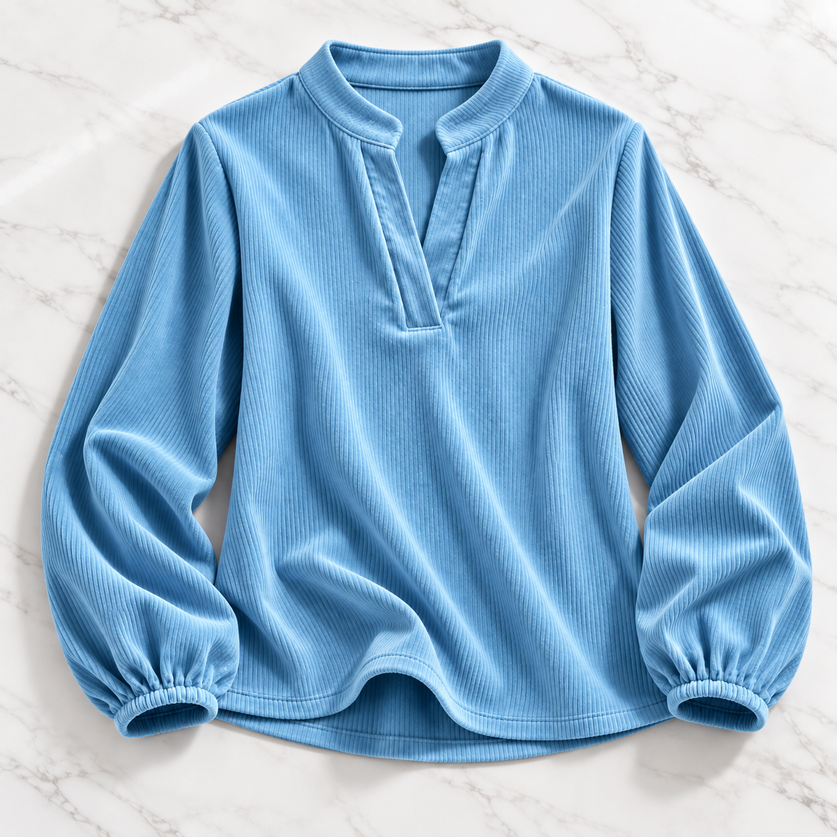 Unisex Margot Notch Neckline Blouse Corduroy