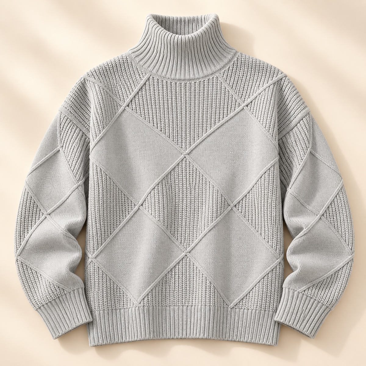 Unisex Harper Lattice Knit Turtleneck Sweater
