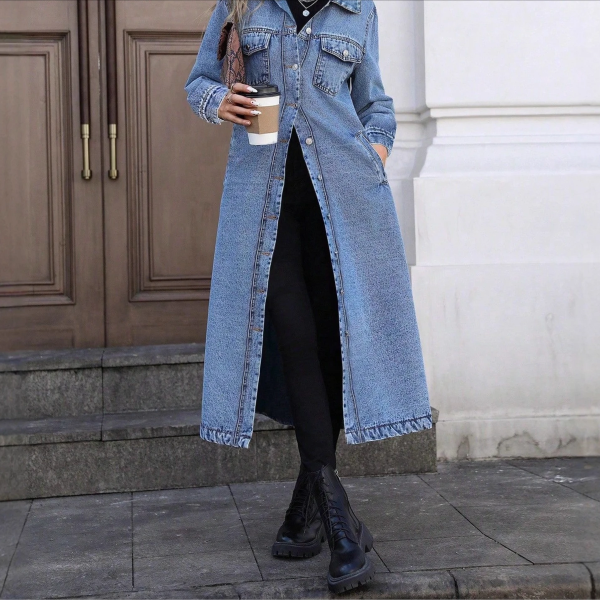 Women's Wren Long Denim Coat