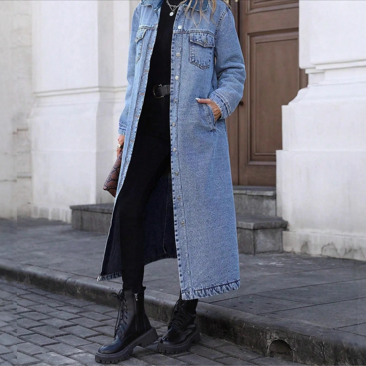 Women's Wren Long Denim Coat