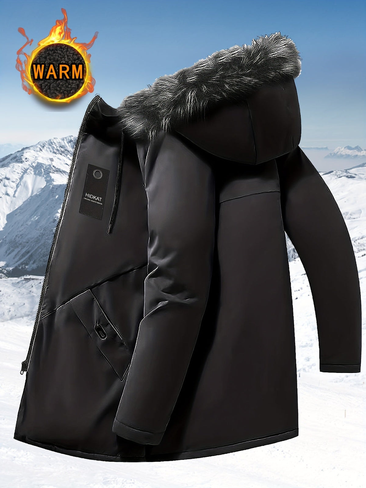 Harper & Wells Men's Lincoln Hooded Mid-Length Parka Jacket