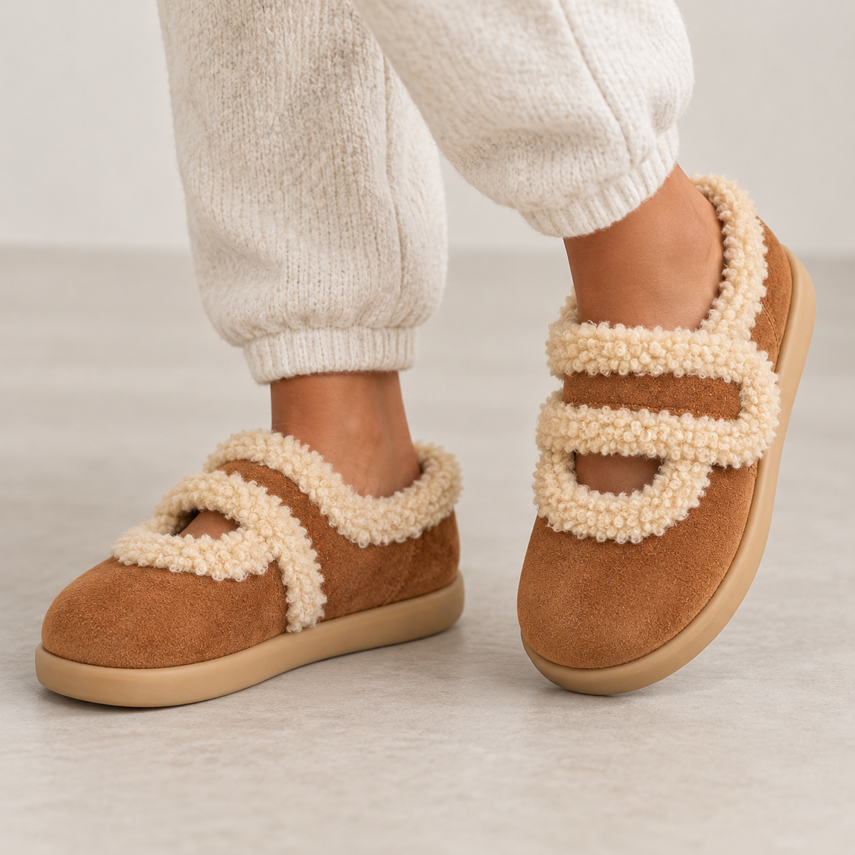 Women's Danica Warm Fur Suede Slippers