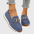 The Hills Nashville Susana Orthopedic Loafers Gold-tone Horsebit Blue
