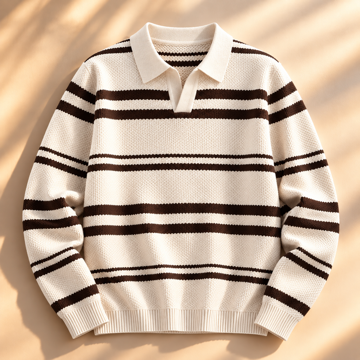 Unisex Jacob Striped Knit Polo